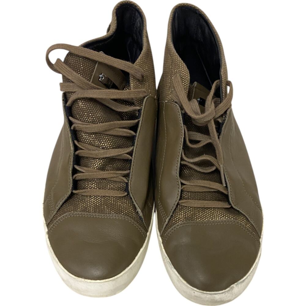 Adidas SLVR High Top Sneakers Mens Size 10.5 Brown Leather Upper Lace Up